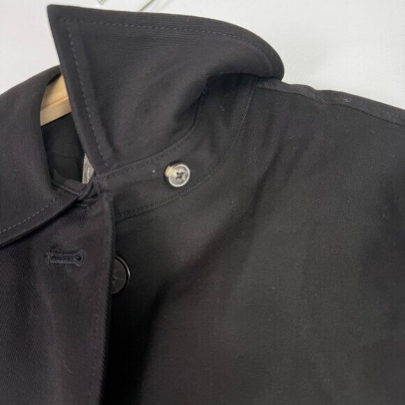 Everlane The Mac Trench Coat Button Front Black M - Picture 6 of 8
